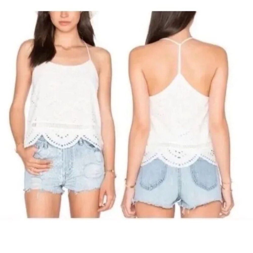 Lovers and Friends White Eyelet Top Small